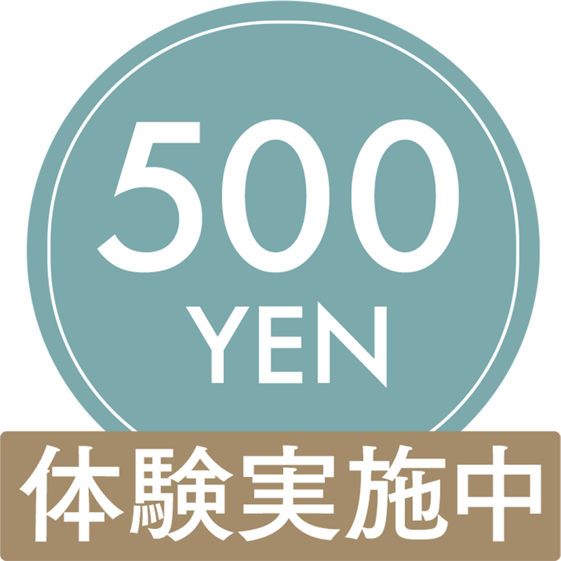 500円体験実施中