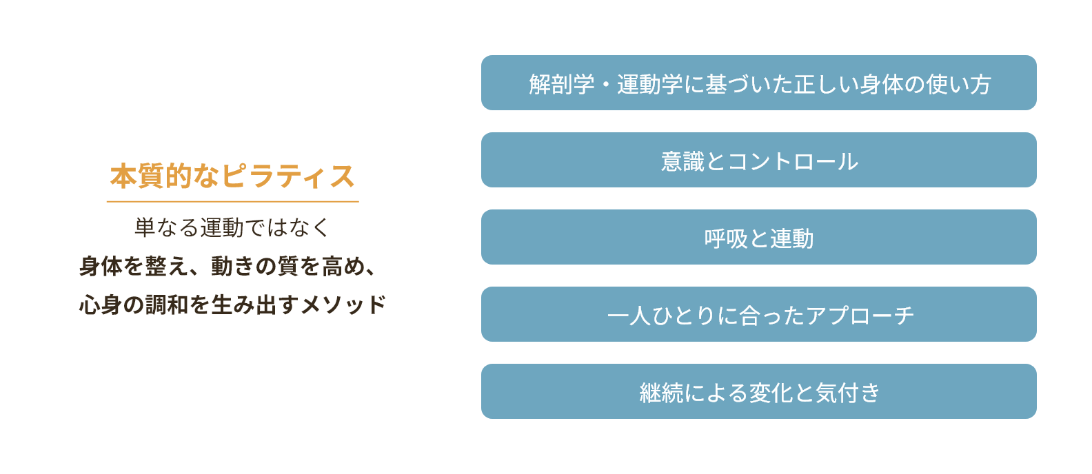 本質的なピラティス - 単なる運動ではなく身体を整え、動きの質を高め、心身の調和を生み出すメソッド